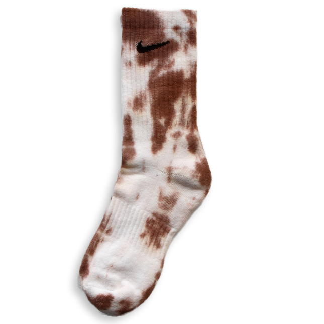 Nike Tie Dye Socks Brown by CARE STUDIOS