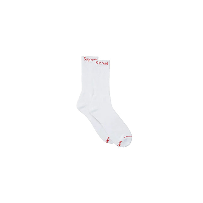 Supreme Hanes Crew Socks White