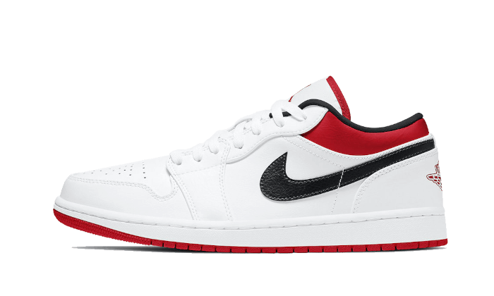 Air Jordan Air Jordan 1 Low White University Red Black - 553558-118