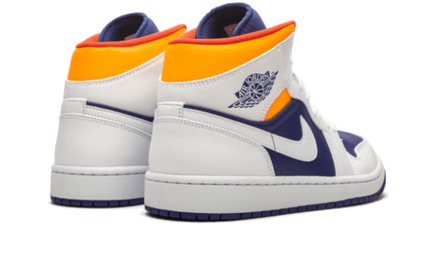 Air Jordan Air Jordan 1 Mid White Laser Orange Deep Royal Blue - 554725-131