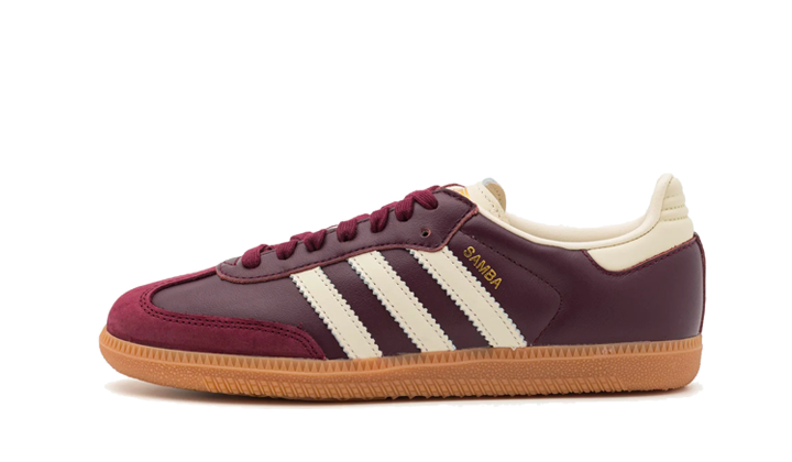 Adidas Samba OG Maroon Gold Metallic