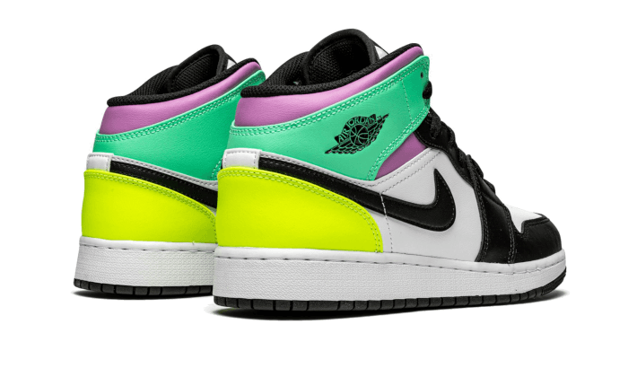 Air Jordan Air Jordan 1 Mid Pastel Black Toe - 554725-175