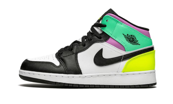 Air Jordan Air Jordan 1 Mid Pastel Black Toe - 554725-175