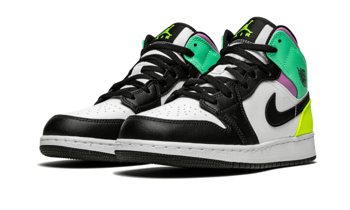 Air Jordan Air Jordan 1 Mid Pastel Black Toe - 554725-175