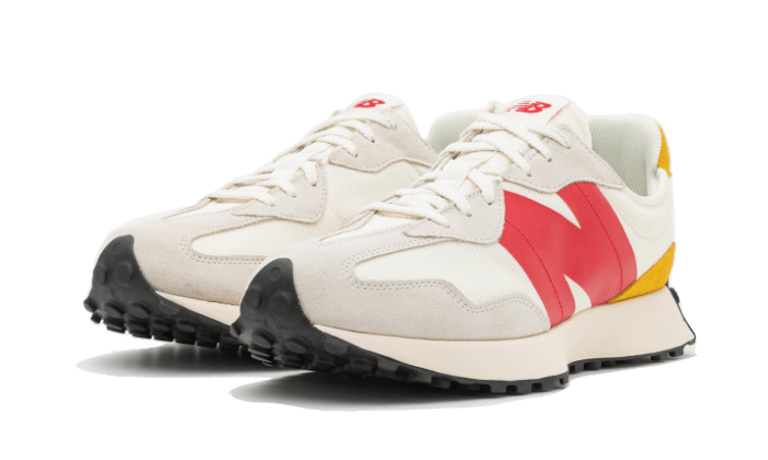 New Balance New Balance 327 Cream Yellow Red - NE215O0AB-A18